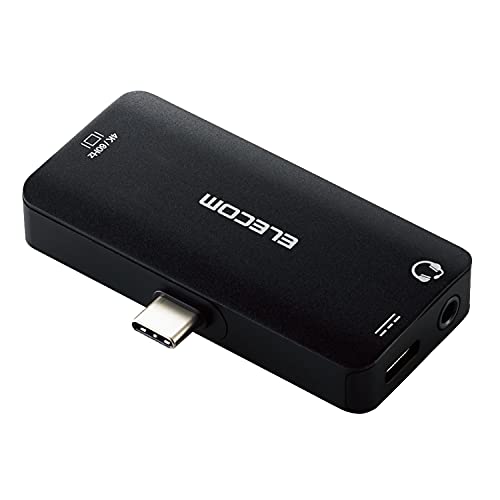 ・ブラック MPA-C35HDMIPDBK・最大100WのUSB Power Deliveryに対応しています。・※NINTENDO SWITCH(TM)には対応しておりません。・本製品の給電専用ポートに、パソコン本体充電用のUSB Power Delivery対応USB Type-C(TM)電源アダプタを接続することで、本製品を経由しパソコンやタブレット、スマホなどを充電することができます。・USB Type-C(TM)端子から映像出力と音声出力が可能なパソコン、タブレット、スマホなどに接続することで、本体を充電しながら音声と映像の出力が可能です。・※HDMIおよびφ3.5mmステレオミニ端子からUSB Type-C(TM)への変換はできません。説明 【 仕様 】 ■コネクタ形状:USB Type-C(オス) - HDMIメス、φ3.5mm4極ステレオミニ(メス)、USB Type-C(メス、充電用) ■対応機種:音声・映像出力に対応したUSB Type-C端子搭載のパソコン、タブレット、スマホ等/CTIA方式φ3.5mm4極ステレオミニ端子を搭載したヘッドホン、イヤホン/パソコン、タブレット、スマホなどの本体充電が可能なUSB Power Delivery対応USB Type-C電源アダプタ ■対応解像度:4K×2K(3840×2160/60Hz) ■外形寸法:約65×31×11mm ■重量:24g ■動作環境:0~45℃/10~90%RH ■カラー:ブラック ■パッケージ形態:紙箱 【 説明 】 ■最大100WのUSB Power Deliveryに対応しています。 ■※NINTENDO SWITCH(TM)には対応しておりません。 ■本製品の給電専用ポートに、パソコン本体充電用のUSB Power Delivery対応USB Type-C(TM)電源アダプタを接続することで、本製品を経由しパソコンやタブレット、スマホなどを充電することができます。 ■USB Type-C(TM)端子から映像出力と音声出力が可能なパソコン、タブレット、スマホなどに接続することで、本体を充電しながら音声と映像の出力が可能です。 ■※HDMIおよびφ3.5mmステレオミニ端子からUSB Type-C(TM)への変換はできません。 ■高性能なDAC(Digital Analog Converter)により、デジタル信号をアナログ信号に変換する事で、様々な機器に対応します。 ■ドライバ不要で、機器同士を接続するだけで使用可能です。 ■著作権保護技術のHDCP2.2、HDCP1.4に対応しています。 ■4K2K(3840×2160/60Hz)の解像度に対応しています。 ■明暗差を活かした立体感のある映像が表現できるHDRに対応してます。 ■マイク付きヘッドホン、イヤホンに対応し、音楽鑑賞だけではなく、通話も可能です。 ■オンライン会議やオンライン学習でも通話が可能です。 ■※USB Type-C and USB-C are trademarks of USB Implementers Forum ■自社環境認定基準を1つ以上満たし、『THINK ECOLOGY』マークを表示した製品です。 ■環境保全に取り組み、製品の包装容器におけるプラスチック重量を、社内基準製品より20%以上削減した製品です。 ■環境保全に取り組み、製品の包装容器が紙・ダンボール・ポリ袋のみで構成されている製品です。 【商品に関するお問い合わせ】 エレコム総合インフォメーションセンター TEL. 0570-084-465 FAX. 0570-050-012 受付時間 / 10:00~19:00 年中無休