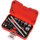 トネ(TONE) ソケットレンチビットセット MIX21620P ビット差込 &6.35mm(1/4) レッド 内容18点 送料無料