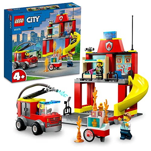 レゴ(LEGO) シティ 消防署と消防車 クリスマスプレゼント クリスマス 60375 おもちゃ ブロック プレゼント レスキュー 乗り 送料無料のサムネイル