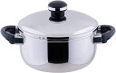 宮崎製作所 オブジェ 両手鍋 20cm ソースポット 日本製 5年 IH対応 軽量 OJ-6 送料無料