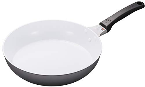 京セラ フッ素 不使用 フライパン 28cm IH 対応 セラミック 加工 焦げ付きにくい 油使用 中火以下 セラブリッド マットグレー 送料無料