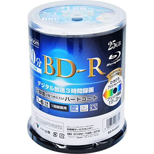  ꥪ BD-R (1Ͽ) (1/1~6®/100祹ԥɥ) 25GB BD-R100SP ̵