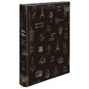 ナカバヤシ 背丸ブック式/L判3段/240枚収納(アンティークイラスト)BPL-240-5-D ブラック 送料無料