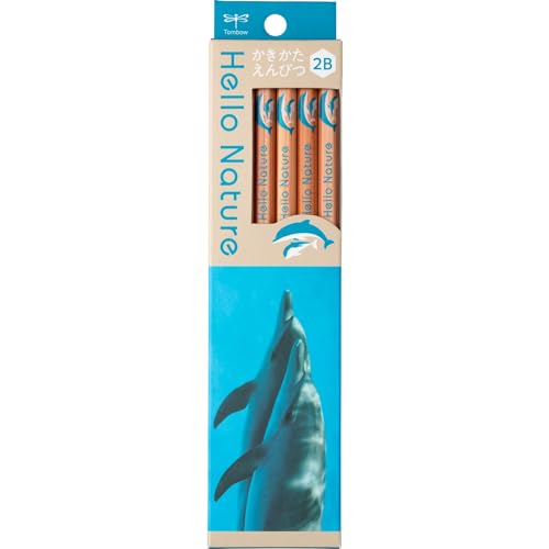 トンボ鉛筆 かきかた鉛筆 2B ハローネイチャー ハンドウイルカ KB-KHNDL2-2B 送料無料