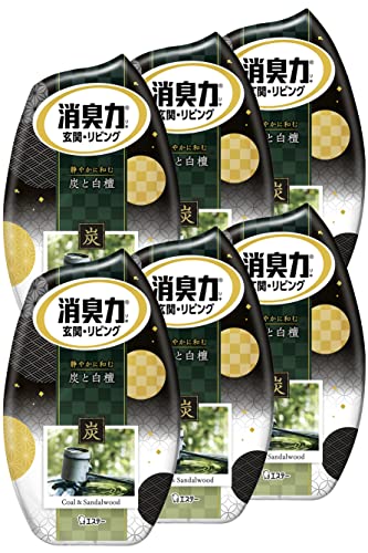 消臭力 [まとめ買い] 玄関 リビング 部屋用 置き型 炭と白檀 400mL×6個 お部屋の消臭力 部屋 寝室 消臭剤 消臭 芳香剤 送料無料のサムネイル