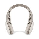 ドウシシャ 大風量 ネックファン 2電源対応(充電式・USBケーブル) 充電時間5時間 風量3段階 DC グレージュ 送料無料