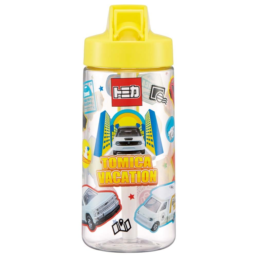 スケーター(Skater) ストロー ボトル 水筒 500ml スパウト型 ストロー水筒 プラスチック クリア キッズ 子供用 トミカ 送料無料