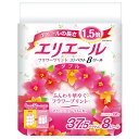 エリエール トイレットペーパー フラワープリント 1.5倍巻き 37.5m×8ロール ダブル パルプ100% 優雅な花の香り 送料無料