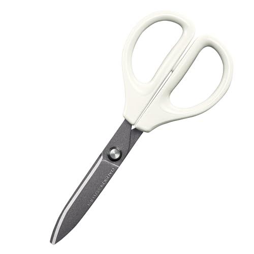 コクヨ はさみ ハサミ サクサ フッ素・グルーレス刃 ホワイト HSM-PFA100W 送料無料