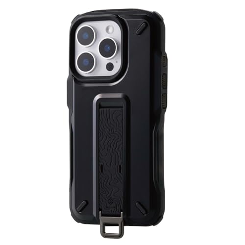 エレコム iPhone 16 Pro ケース NESTOUT 耐衝撃 衝撃吸収 リュックのショルダーベルトに装着可能 フィンガーバン 送料無料