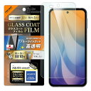 レイ・アウト AQUOS sense9 フィルム ガラスコートフィルム 防埃 ブルーライトカット 光沢 衝撃吸収 平面保護 硬度10H 送料無料