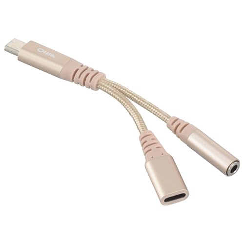 オーム(OHM)オーム電機AudioComm USB変換アダプター Type-C（オス）→Type-C（メス）+φ3.5mmヘッドホンジ 送料無料