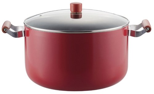 パール金属 大鍋 両手鍋 32cm ガラス鍋蓋付 IH対応 メガサイズ フッ素加工 レッド H-2700 送料無料