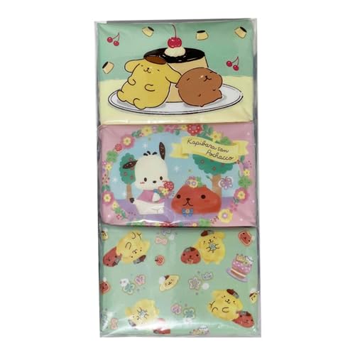 水に流せるポケットティシュ ポチャッコ・ポムポムプリン×カピバラさん 16枚(8組)×9個入 送料無料