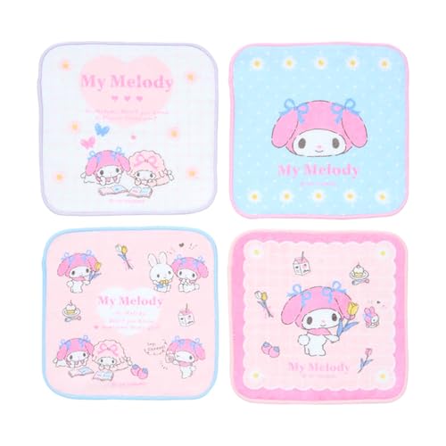 サンリオ(SANRIO) プチタオル4枚セット マイメロディ 子供用 抗菌加工 名前スペース付き 249947 送料無料