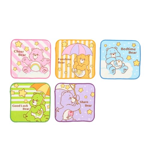 丸眞 ミニタオル 5枚組 ケアベア ケアベアスター Care-a-Lot ケアベア Care Bears くま ぬいぐるみ 保..