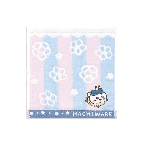 ちいかわ(Chiikawa) 蜂たち タオルハンカチ ブルー ハチワレ フラワー 無撚糸 41-12