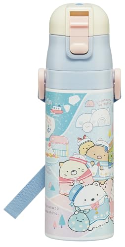 スケーター(Skater) 子供用 ステンレス 水筒 直飲み 470ml 子供に優しい軽量タイプ すみっコぐらし しろくまふるさと 女の 送料無料