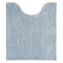 オカ(OKA) コクーン トイレマット ロングサイズ 約70cm×60cm ブルー (シンプル モダン 無地 洗える 滑り止め ロング 送料無料