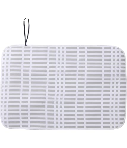 山崎実業(Yamazaki) 北欧風 折り畳みアイロンマット グレー 掛け面：W72×D48cm(バンド含まず) 暮らしの..