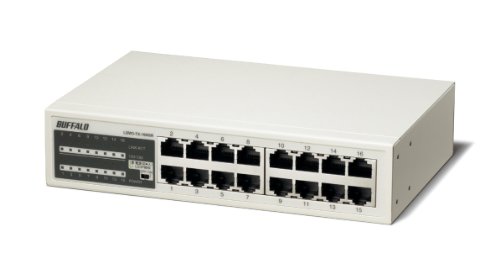 バッファロー BUFFALO 10/100Mbps対応 金属筺体 電源内蔵 16ポート ホワイト スイッチングハブ LSW3-TX-16 送料無料