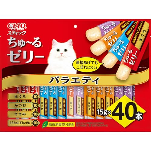 チャオ (CIAO) スティック ちゅ~るゼリー バラエティ 40本 猫用おやつ 送料無料