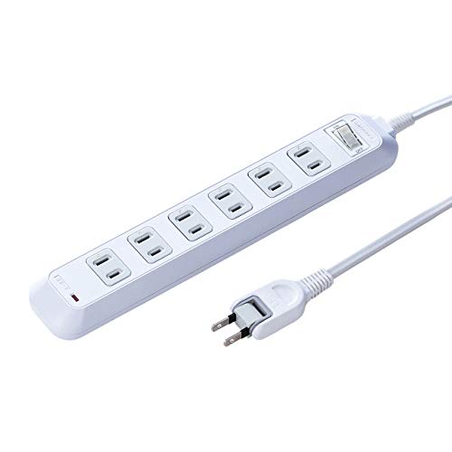 サンワサプライ 雷ガードタップ 6個口・2P 2m コンセントキャップ・マグネット付き TAP-SP216 送料無料