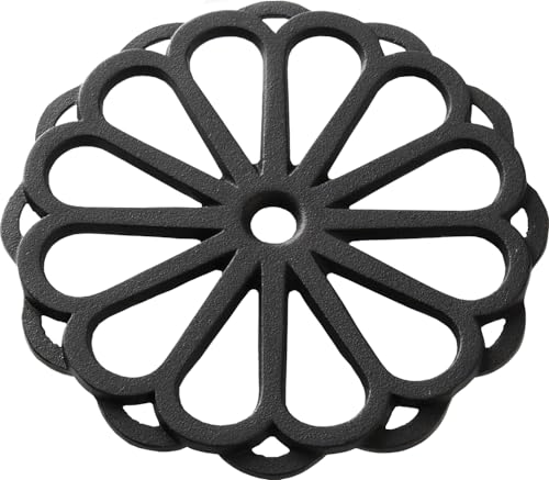 岩鋳 Iwachu 釜敷 輪菊 小 黒 ?17.5cm 南部鉄器 17027 送料無料