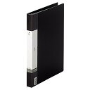 リヒトラブ ファイル クリヤーブック 交換式 A4 30穴 15ポケット 黒 G3801-24 送料無料