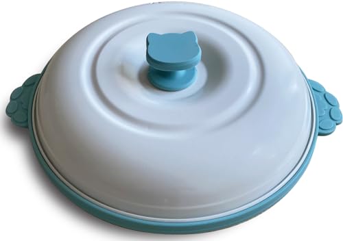 CHEF(シェフ)電子連調理器 電子レンジでかんたん調理 レンジパン ネコ 「丸」型 ブルーグリーン 70202 ..