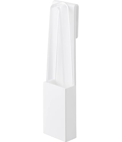 山崎実業(Yamazaki) ホルダー付き フェイスマスク トング ホワイト ホルダー：W3.5×D2×H15cm タワー tower 送料無料