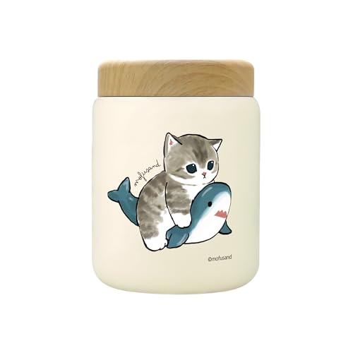 mofusand 真空二重 ステンレス スープポット 400ml 【 サメにゃん 】 ランチジャー 保温保冷 通勤 通学 かわいい ねこ 送料無料
