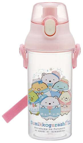 スケーター(Skater) 子供用 クリア 水筒 480ml プラスチック製 クリアボトル 子供用 日本製 すみっコぐらし しろくまふる 送料無料
