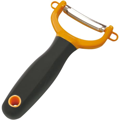 KOKUBO(コクボ) よこ型ピーラー オレンジ 日本製 T型 ステンレス刃 握りやすい ニンジン ジャガイモ 芽..