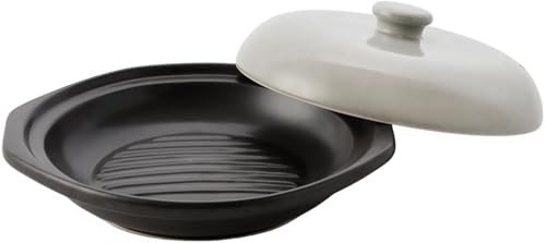 イシガキ デリッシュライフ レンジ 肉 魚 焼ける 陶器プレート 丸型フタ付 18cm 4589 送料無料