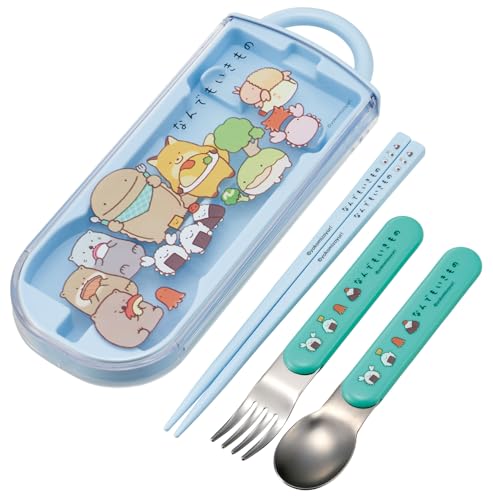 スケーター(Skater) 子供用 お弁当 トリオセット 箸 スプーン フォーク キッズ カトラリー 抗菌 加工 開けやすいスライド式 送料無料