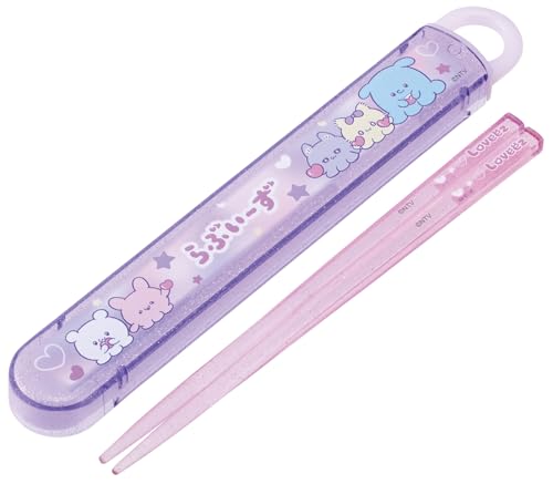 スケーター(Skater) 子供用 箸 箸箱セット 16.5cm お弁当用 抗菌加工 開けやすいスライド式 日本製 らぶいーず ABS2 送料無料