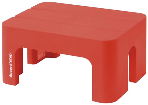 サンカ ステップ台 踏み台 昇降 デコラステップ レッド S (幅39.5×奥行28×高さ20cm) おしゃれ 低い 室..