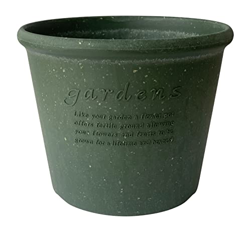 八幡化成 エコポット/エコポット浅型 10号(11L) グリーン 『パピエ Hachiman gardens:papier』 24262 送料無料