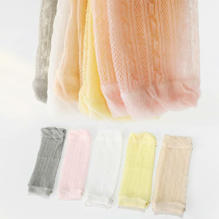 夏用 ベビー 4足セット 赤ちゃん 0-3歳 レッグウェア くすみカラー 日焼け対策 冷...
