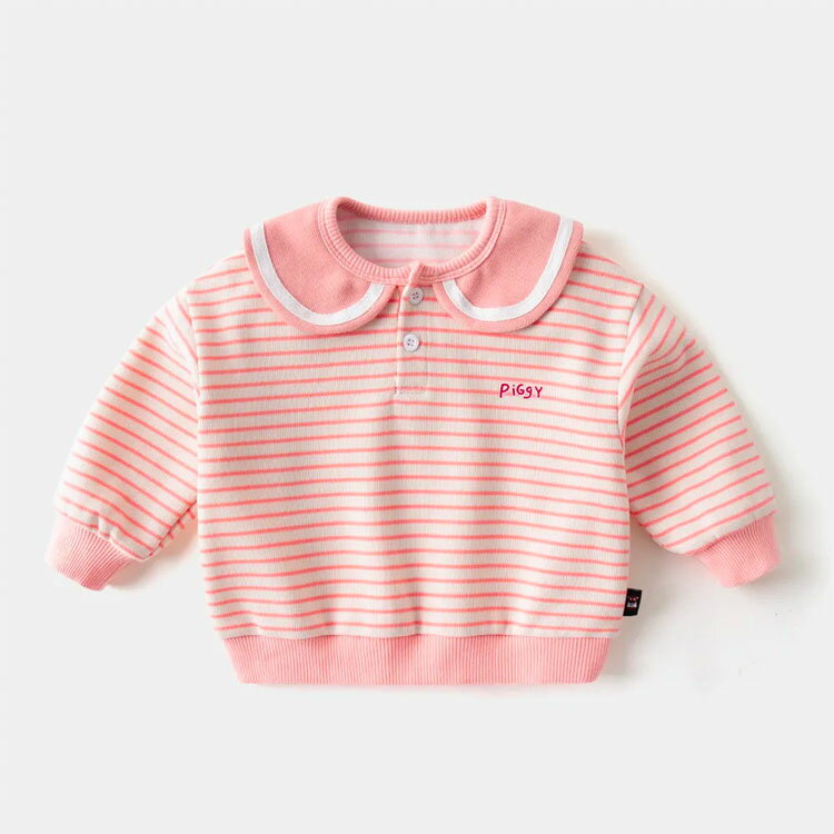 通園 長袖tシャツ 長袖 子供服 トレーナー 可愛い ゆったり 春秋 ストライプ スウェット 折り襟 動物柄 送料無料 プルオーバー キッズ パーカー ジュニア 小学生 中学生 幼稚園 トップス