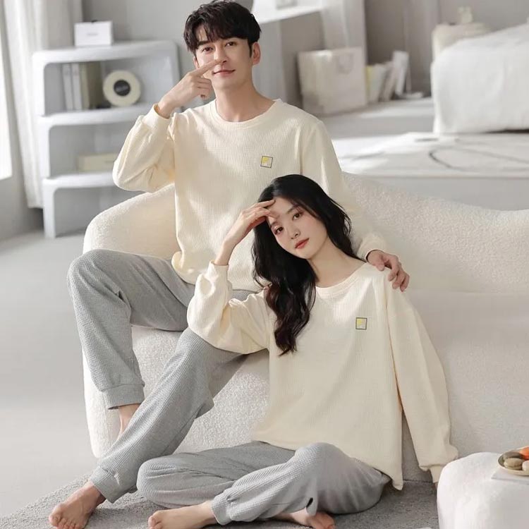 レディース 上下セット ルームウェア ペアパジャマ 薄手 カップル メンズ プレゼント 春秋 パジャマ 大きいサイズ ワッフル 長ズボン ゆったり 寝間着 女性 部屋着 誕生日 リラックス