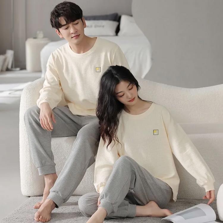 レディース 上下セット ルームウェア ペアパジャマ 薄手 カップル メンズ プレゼント 春秋 パジャマ 大きいサイズ ワッフル 長ズボン ゆったり 寝間着 女性 部屋着 誕生日 リラックス