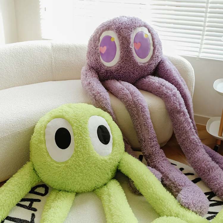 ぬいぐるみ タコ かわいい おもちゃ 200cm 横向き寝 抱き枕 抱きまくら 100cm 巣ごもり ビッグ 特大 昼寝まくら おしゃれ 動物 プレゼント ギフト 贈り物 癒し 柔らかい おうち時間 クッション 3