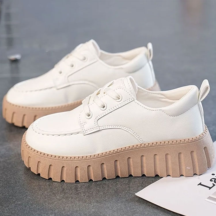 レースアップシューズ 靴 おしゃれ レディース レザーシューズ 革靴 厚底 レザーシューズ トラックソール 約4cmヒール 脚長 歩きやすい 足長 軽量 女性 婦人靴 疲れない 身長アップ