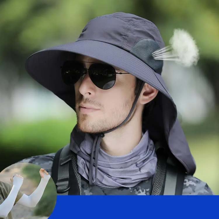 日焼け対策 ストラップ付 帽子 日焼け対策 メンズ 農作業 つば広帽子 日よけ帽子 ハット 送料無料 UVカット レディース ハット 農業 ガーデニング おしゃれ 首ガード 登山 釣り スポーツ サファリ