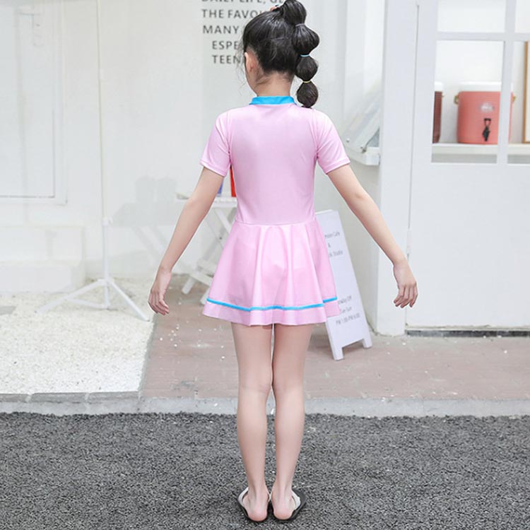 スイムウェア 水着 女の子 キッズ スクール水着 子供 ジュニア ワンピース 前開き ワンピース 女児水着 キッズ ワンピース パンツ一体型 フリル 水着 小学生 かわいい 保育園 幼稚園 プール スイミング 海水浴 水着