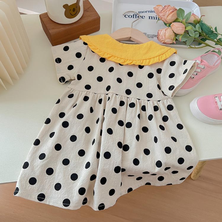 子供ドレス ドレス 丸襟 ワンピース ワンピース 女の子 夏ワンピース 半袖 キッズ 入園式 子供 ドット柄 女の子 水玉柄 ワンピース フレアワンピース 夏 ベビー ワンピース ガールズ 子供服 フォーマル ワンピース フラワーガール 演奏会 発表会 ワンピース