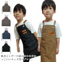 キッズ 男の子 子供 こども用 帆布 女の子 ポケット付き 前掛け エプロン キャンバス エプロン ジュニア 無地 かっこいい 小学校 子ども用 給食 子供用エ...