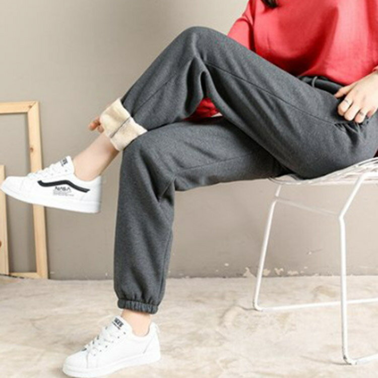 裏起毛 パンツ レディース 秋冬 ウエストゴム...の紹介画像2